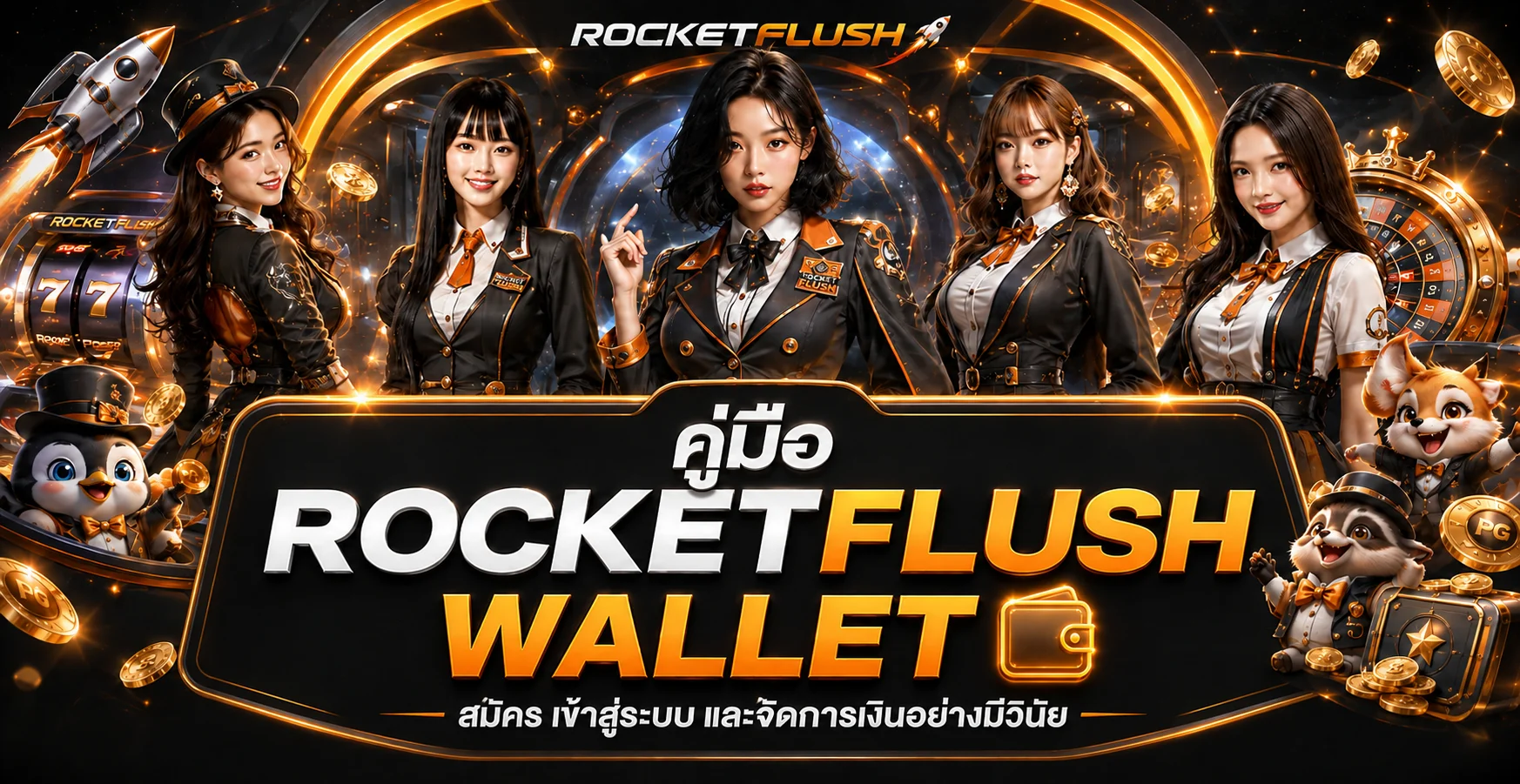 ROCKETFLUSH wallet วิธีสมัคร ฝากถอน และตั้งงบ